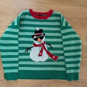 32 Degrees Red and Green Knit Sweater